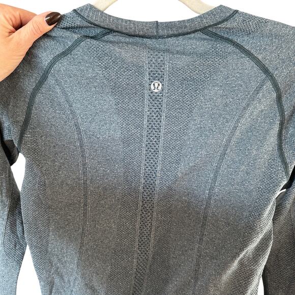 Lululemon Women's Swiftly Tech Long-Sleeve Shirt Alberta Lake, Size 8, Like New - Picture 5 of 6
